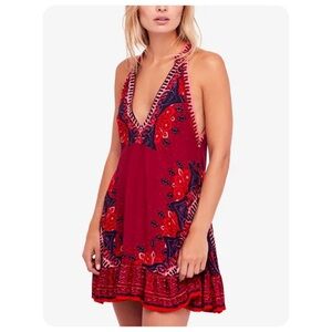 Free People Steal The Sun Printed Halter Dress